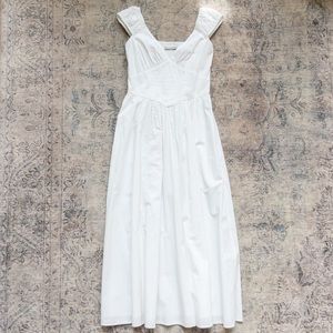 NWT Abercrombie & Fitch Cap Sleeve Corset Midi Dress